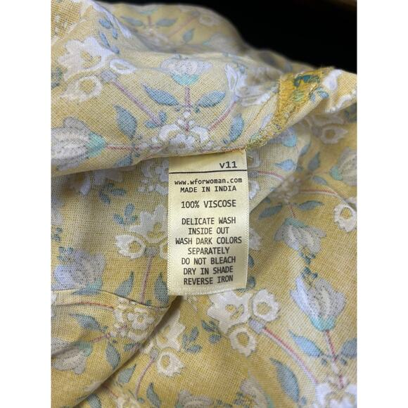 W for Woman Yellow Floral Print Tunic Dress – Size 10 - Picture 9 of 11
